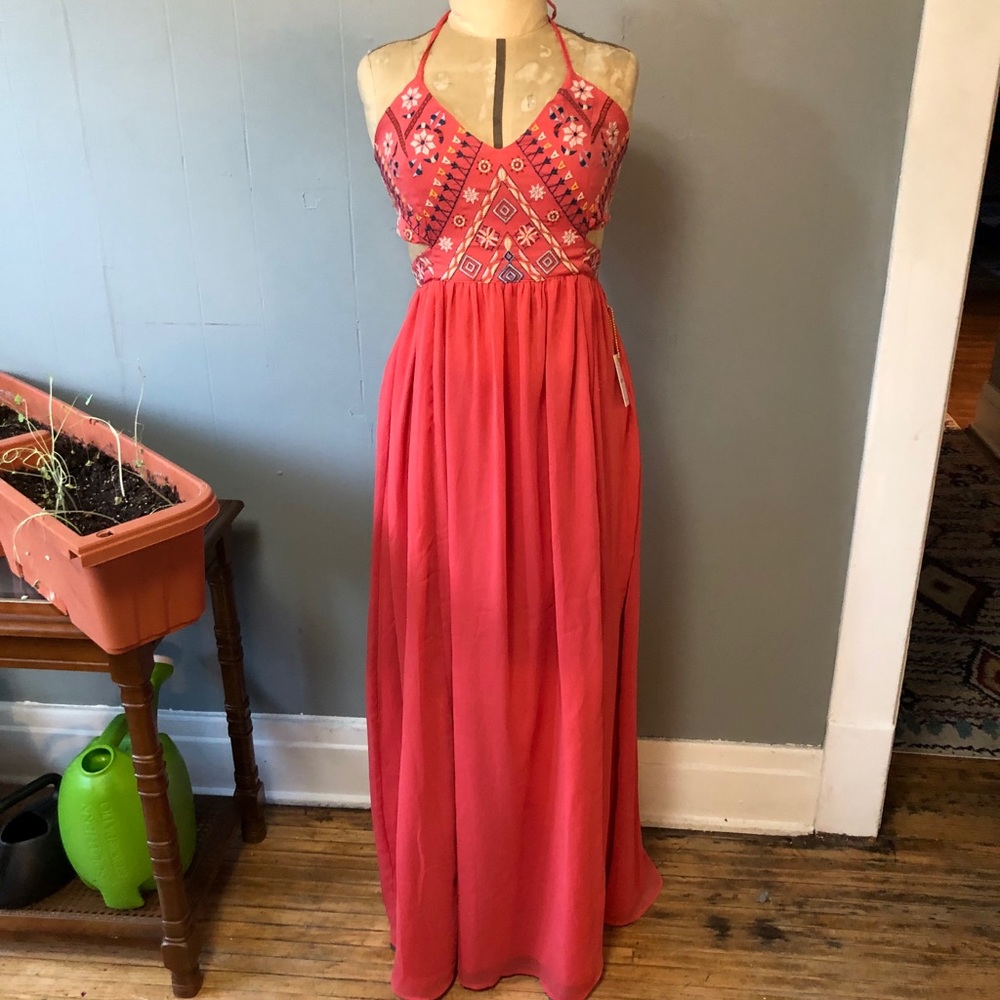 Forever 21 Boho Halter Maxi Dress